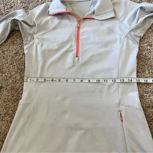 Lululemon Race With Grace 1/2 Zip II Wee Stripe White Silver Spoon - Picture 12 of 14
